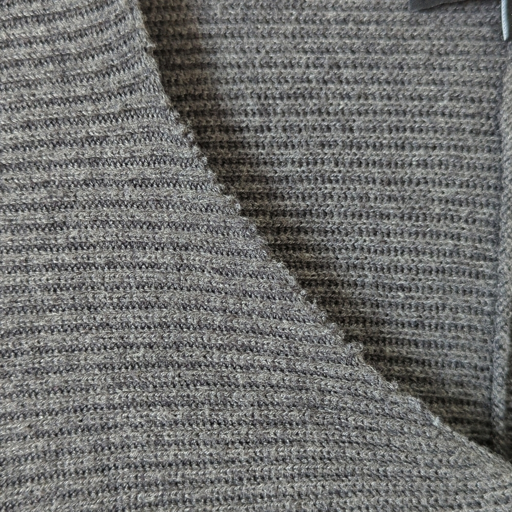 1. State Lightweight Ribbed Knit Long Balloon Sleeve V-neck Sweater Gray XXS - Picture 3 of 12